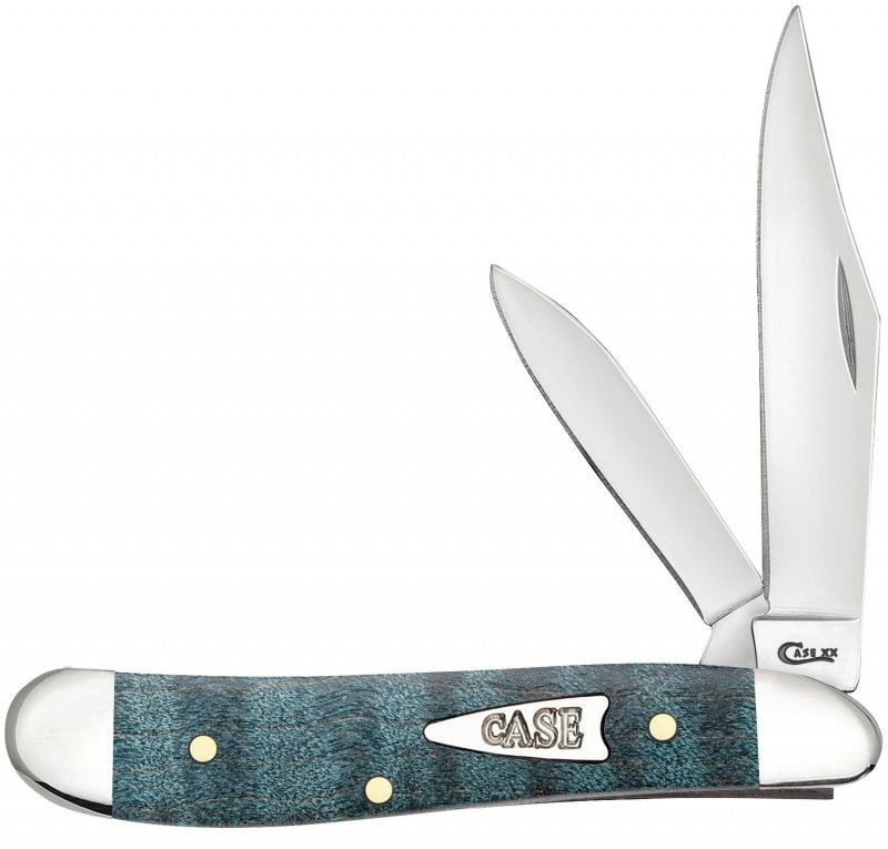 Turquoise Curly Maple Wood Peanut Pocket Knife - Case® Knives